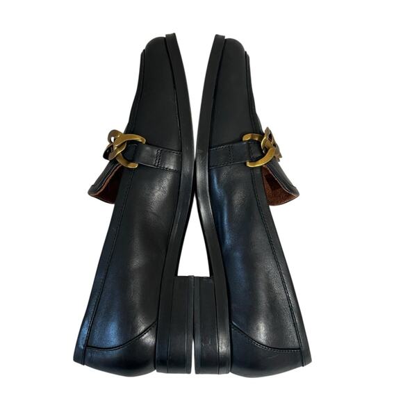 Vionic Black Loafers with Gold Chain - Picture 9 of 11